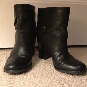 Franco Sarto Black Fold Over Boots size 6.5